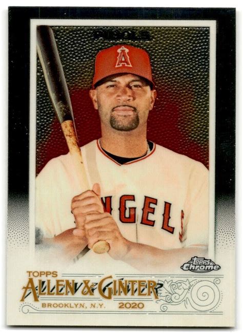 2020 Topps Allen Ginter Chrome Albert Pujols Los Angeles Angels 110