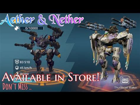 War Robots New Titan Robot Nether And Aether Available In Store