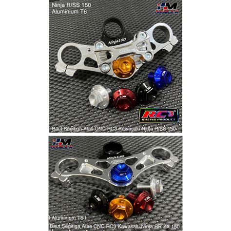 Jual Baut Segitiga Atas Komstir RC3 Aluminium CNC Kawasaki Ninja RR R