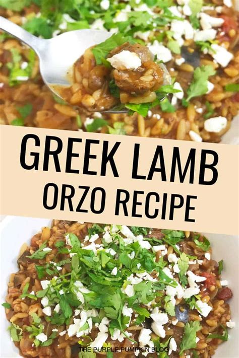 Youvetsi Greek Lamb Orzo With Feta