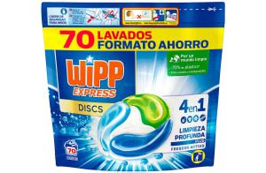 Detergente Wipp Express DISCS 4 en 1 Limpieza Profunda Plus en Cápsulas