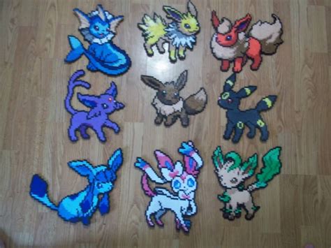 Eeveelution Perler Beads By K4rl33 Diy Perler Bead Crafts Perler Bead