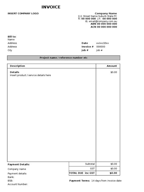 PDF QBO Excel Invoice Template DOKUMEN TIPS