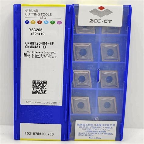 CNMG120404 EF YBG205 CNMG431 Original ZCC CT CNC Blade Carbide Inserts