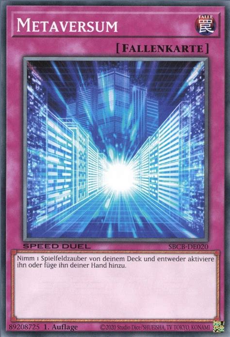 Recollectibles Sammelkarte Yugioh Karte Metaversum V1 Deutsch Yu Gi