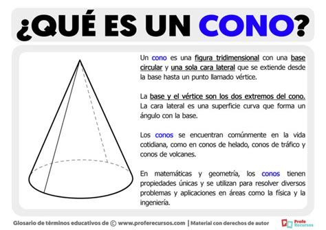 Qu Es Un Cono Definici N De Cono