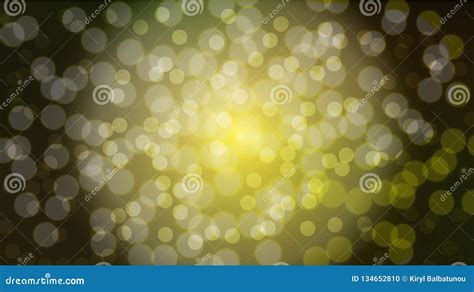 Abstract Yellow Blurred Background With Bokeh Effect Magical Bright