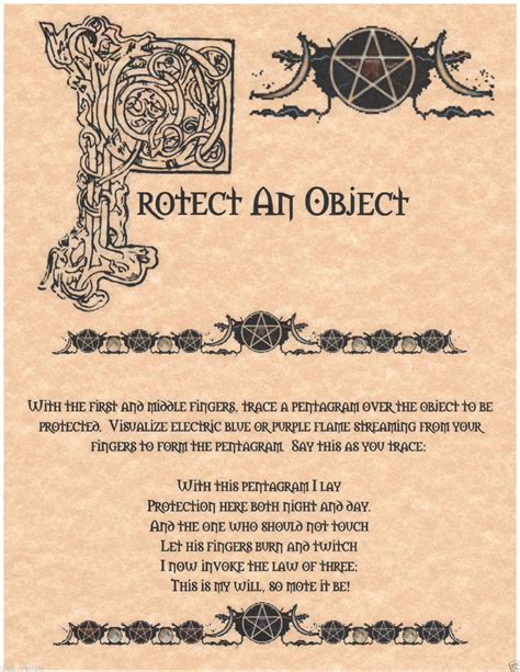 Protection Of Object Book Of Shadows Wiccan Spell Book Spells Witchcraft