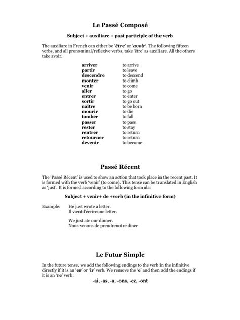 French Tenses | PDF