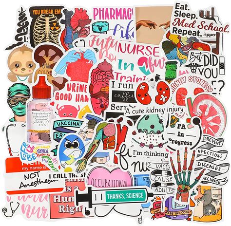 Amazon Pieces Doctor Nurse Stethoscope Stickers Waterproof