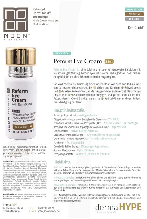 Reform Eye Cream Dermahype Gmbh