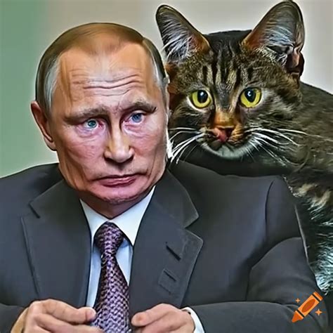 Putin Surrounded By Cats On Craiyon