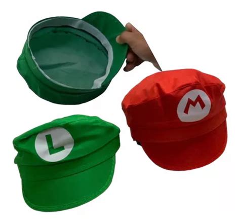 Kit 2 Chapéu Boné Boina Mario Bros E Luigi Carnaval Promoção