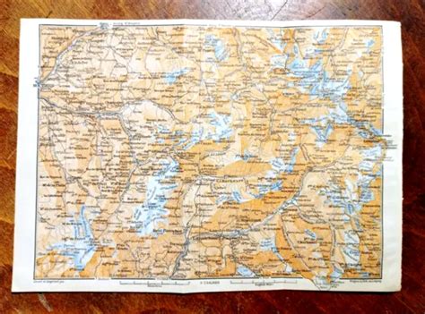 Old Map Antica Mappa Ancienne Carte Val D Isere Moutiers Bozel