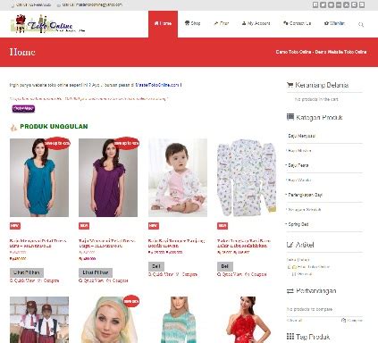 Template Buat Website Toko Online Murah Mudah Cepat