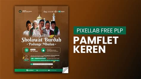 Cara Membuat Pamflet Keren Dari Aplikasi Pixellab I Free Plp Youtube