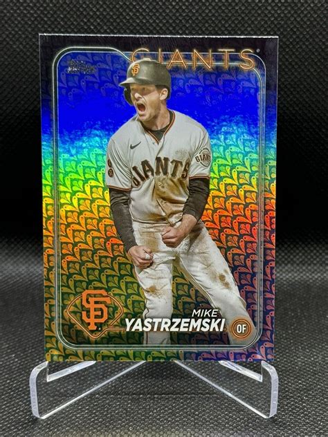 Topps Series Mike Yastrzemski Holiday Easter Foil Parallel