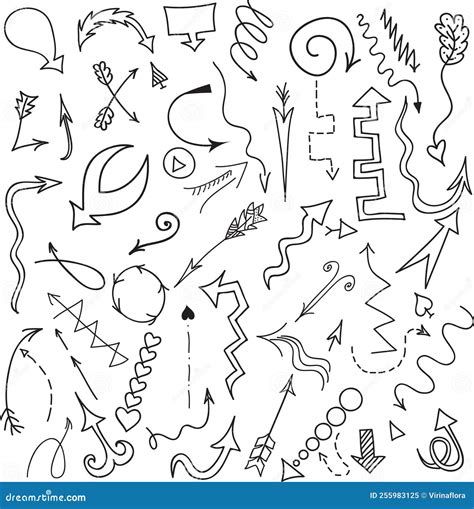 Hand Drawn Doodle Design Elements Hand Drawn Arrows Frames Borders