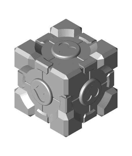 Aperture Science Weighted Companion Cube 3d Model By Alexmacleod2016