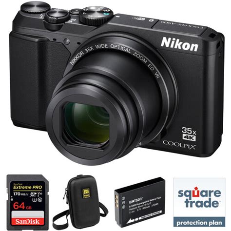 Nikon Coolpix A900 Digital Camera Deluxe Kit Black Bandh Photo