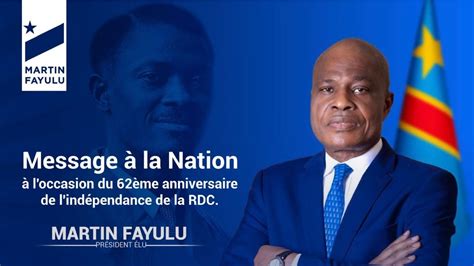 DIRECT M FAYULU S ADRESSE A LA NATION 62 ANS APRES INDÉPENDANCE DE LA