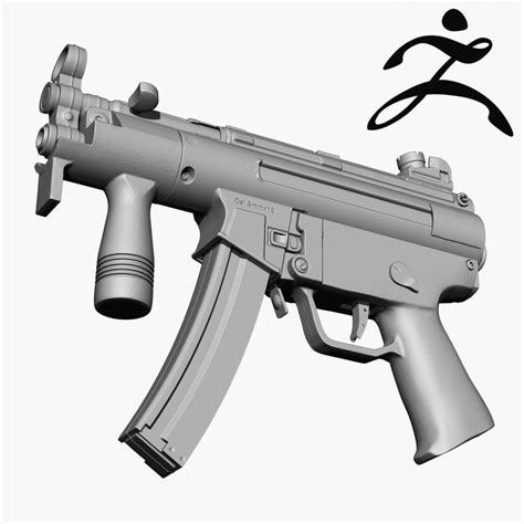 3d Model Mp5 K Zbrush Small