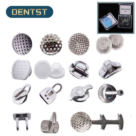 50Pcs Dental Orthodontic Lingual Buttons Metal Composite Bondable