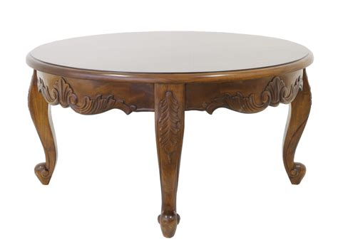 Solid Mahogany Wood Louis Coffee Table Antique French Provincial Style