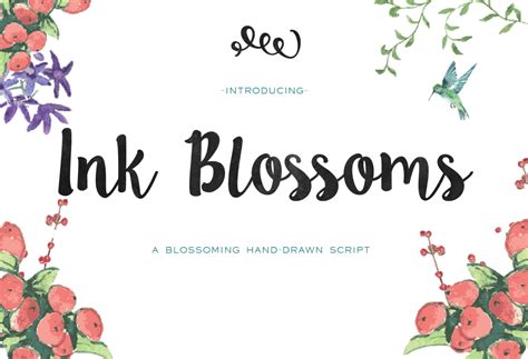 Ink Blossoms Script Script Fonts On Creative Market