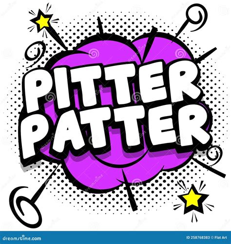 Pitter Patter Comic Bright Template With Speech Bubbles On Colorful