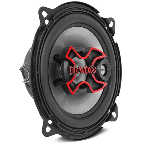 Par Alto Falante Triaxial Bravox B3X50 X 5 Polegadas 50w Rms Loja Do