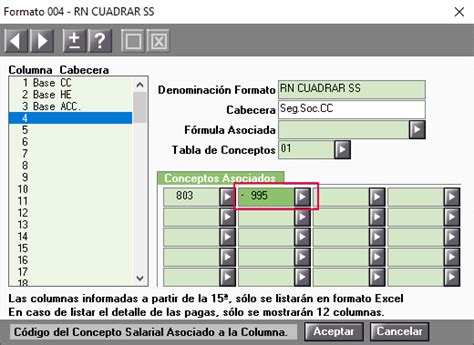 Cómo crear un formato de Resumen de Nómina para cuadrar con el TC1