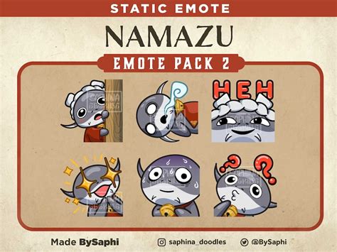 Ffxiv Namazu Emote Pack 2 Twitch Discord Etc Etsy