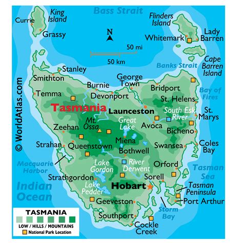 Tasmania Maps And Facts World Atlas