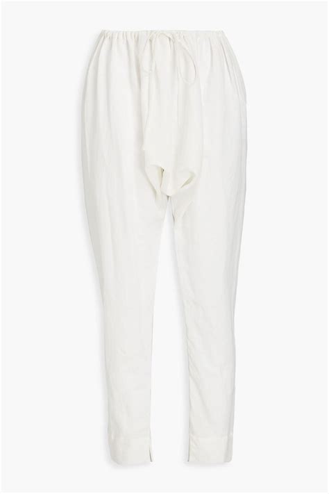 Fil De Vie Marrakech Linen Tapered Pants The Outnet