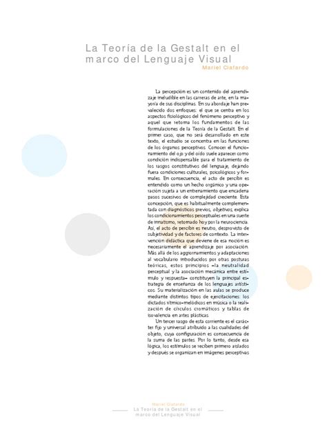 Pdf La Teoría De La Gestalt En Elmarco Del Lenguaje Visual Dokumentips