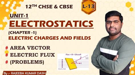 Area Vector Electric Flux Problems Based On Electric Flux Youtube