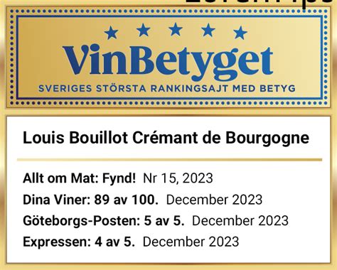 Louis Bouillot Cr Mant De Bourgogne Brut Vinbetyget