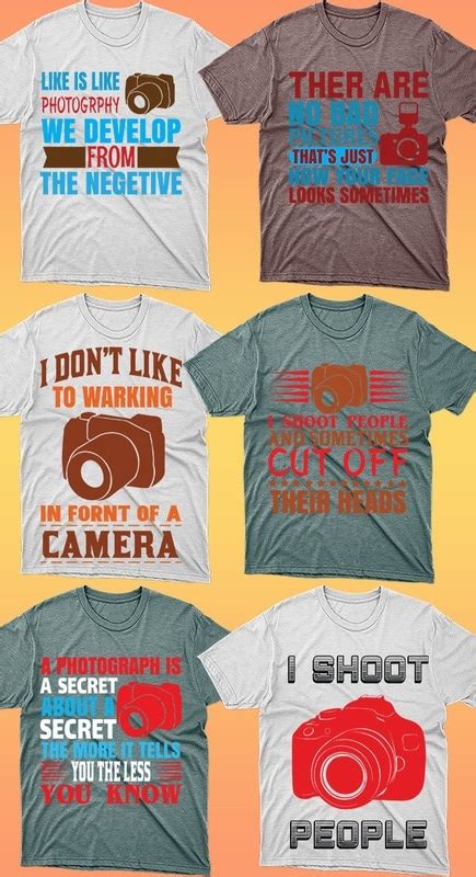 50 Editable Photography T Shirt Designs Bundle Master Bundles