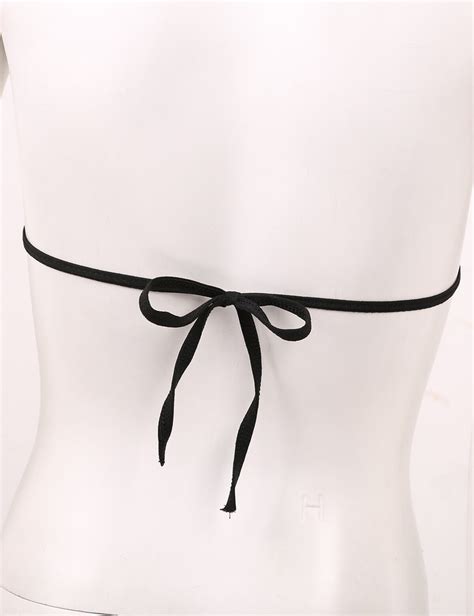 Women Micro Bikini Set Shiny Metallic Bra Top Mini G String Thong Sexy Lingerie Ebay