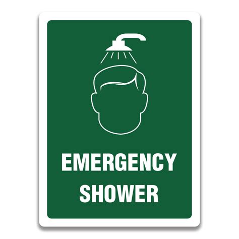 EMERGENCY SHOWER SIGN - Safety Sign and Label