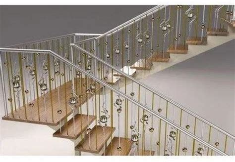 Polished Stainless Steel Staircase Railing, Grade : SS304 at Rs 850 in ...