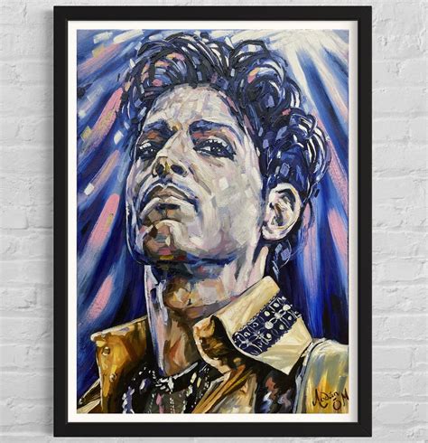 Prince Portrait Print Poster Music Icon Print Popstar Portrait Prince ...