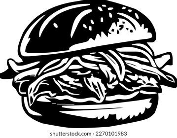 Pulled Pork Sandwich Clip Art