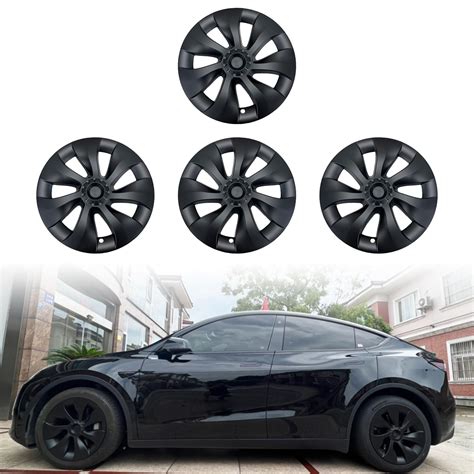 Snapklik Pcs Model Y Wheel Covers Inch Cyclone Style Matte