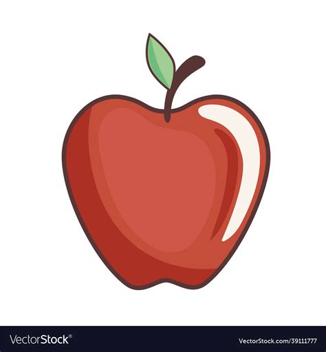 Isolated apple fruit Royalty Free Vector Image