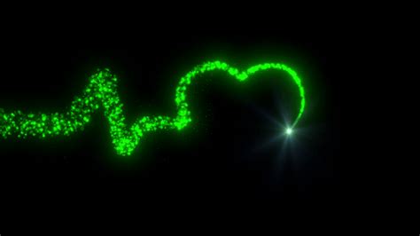 Particle Heart Trail With Glitter Glowing Backgroundmagic Sparkle Video