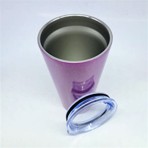 Oz Ml Glitter Sparkling Acero Inox Skinny Tumbler W Straw Purple