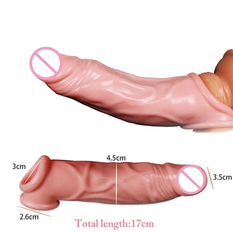 6 Inches G Spot Man Soft Silicone Ribbed Penis Enlargement Sleeve Sex G