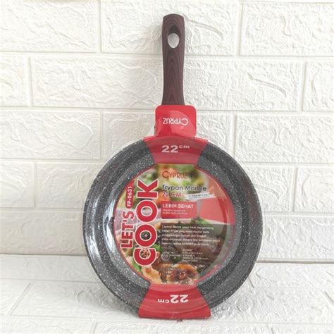 Cypruz Fry Pan Marble 22cm Panci Wajan Penggorengan Induksi FP0631